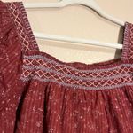 Madewell Women's Square Neck Smocked Top size S Photo 8