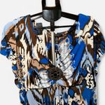 Style & Co Kilim Print Blue & Brown Dress, Size 1X Photo 4