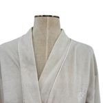 Christian Dior ‎ Vintage Robe Super Soft Velvet Monogram Logo Cream Ivory Small Photo 3