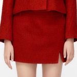 ZARA Bold Red Mini Skirt Photo 0