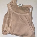 AGOLDE Ribbed Rianne High Neck Racerback Thong Body Suit Latte size medium π Photo 11