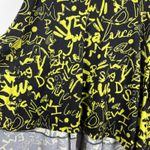 Ali Miles Tunic Top Women's L Black Yellow Graffiti Print Retro Relax Blouse Art Size L Photo 4