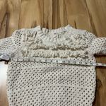 Anthropologie Far Away From Close  Cream Fringe Sweater Sz XS  Photo 2