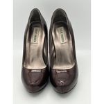 Steve Madden Burgundy Patent Leather Pumps Size 7M High Heel Womens Shoes Photo 1