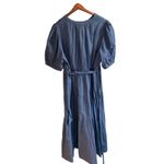 Baltic Born  Camille Maxi Dress Women's 1XL Tiered Tie Back Short Sleeve Navy‎ Photo 5