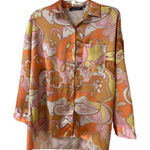 Boohoo blouse retro vibe button front sz 2 Photo 0