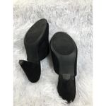 Cest. 1946 Women’s Black Suede Mule Sandals Cone Heel 3” Size 7 Peep Toe Slip on Photo 4