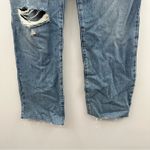 Garage  Denim Droite 90s Straight‎ Leg Light Wash Distressed Raw Hem Jeans Sz 27 Photo 2