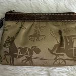 Coach  Brown Signature Carriage Pouch Photo 0