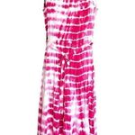 NWT Womens Millenuim Sleeveless Pink Tie Dye Maxi Dress Photo 0