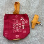 Red Canvas Bucket Crossbody Bag Chinese Noodle Cup Style Small Shoulder Bag new Photo 6