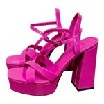 ZARA Block Heels Platform pink Sandals Photo 0