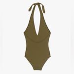 ZARA  NWT green halter top wrap tie bodysuit Photo 4