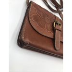 Patricia Nash  Italian Leather Tooled Torri Clutch Florence Brown Purse Crossbody Photo 2