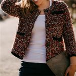Ann Taylor Fuzzy Textured Confetti Tweed Lady Jacket - Size M Photo 1