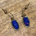 Kendra Scott Lee Gold Drop Earrings in Indigo Kyocera Opal Photo 1