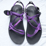 Chacos Chaco Black and Purple Strappy Sandals Outdoors Hiking Size 6 Photo 0
