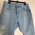 Levi's Levi’s 501 Original Fit Women’s Straight Leg Light Wash Flower Jeans 31x30 Photo 5