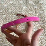 Gap Y2K Pink Genuine Leather Skinny Belt Photo 3