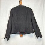 Perry Ellis Wool Blend Black & Pink Fringe Long Sleeve Blazer Size 14 Photo 5