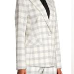 Elie Tahari NWT $398  cream black checkered blazer extra button Photo 4