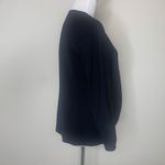 Theory Open Front Black Blazer Sz 8 Wool Blend Photo 3