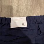 cj banks  Linen Capri in Navy XXL Photo 4
