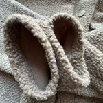 Mango Missouri Boucle Shacket Faux Shearling Collar Camel Tan S Photo 9