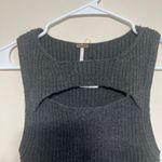 Free People  Gray Ribbed Sweater Tank XS NEW Photo 1
