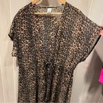 Source Unknown Cute silky sheer leopard print maxi duster tie front cover up robe whimsigoth Photo 7