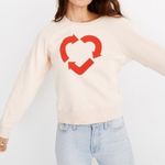 Madewell  x Charity Water Heart Recycling Long Sleeve Sweatshirt Pullover Top Photo 1