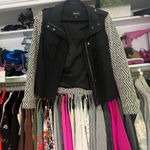 Ella Moss black white ikat tribal sleeve button down jacket XS Photo 6