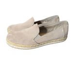 Toms Espadrilles Women's 10 Gray Suede Leather Palma Slip On Shoes Jute Platform Photo 1