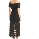 Bardot  Black Off The Shoulders Lace Overlay Gracie Midi Dress Size 4 XS Photo 3