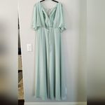 David's Bridal AW Vickie Bridesmaid Prom Formal Special Occasion Wedding Guest Dress, 12, Green Photo 5
