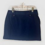 EXPRESS Women’s Blue Stretch Cargo Mini Skirt Size 0 Utility Style Cotton Photo 0