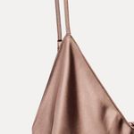 ZARA  dress midi maxi satin wedding lingerie chocolate brown party cocktail Photo 12