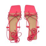 Veronica Beard NIB! Foley Ankle Wrap Strappy Sandal in Coral - Size 7.5 Photo 3