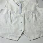Carole White Pinstripe Women's Vest Size XL Photo 15