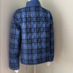 Jane Ashley  Quilted Reversible Blue Plaid Jacket Large Photo 2