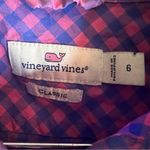 Vineyard Vines  Womens Classic Checkered Long Sleeve Button Down Size 6 Pink Blue Photo 5
