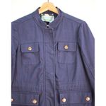Draper James  Women's Field Jacket Blue Cargo Utility Full Zip Size XS Photo 4