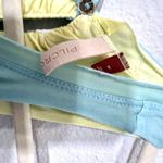 Anthropologie NEW Anthro Pilcro Reversible Ruched Light Sky Blue Yellow Sleeveless Top Md $68 Photo 4