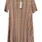 BCBGeneration  Women's Striped Multicolor Short Shift‎ Dress Small Pink Green Photo 0