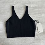 Lululemon  Ribbed Knit Cropped Tank Top Black Photo 2