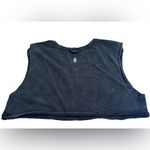 NWOT FP Movement Women's Washed Black Sleeveless Shirt Size Medium Cropped Photo 1