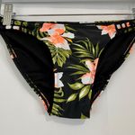 Xhilaration Women’s Hipster Floral Print Swim Suit Bikini Bottom Black XS NWT Photo 0