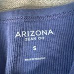 Arizona Jeans ARIZONA Blue‎ Ribbed Flower Child Tank Top NWT Small Cropped Photo 1