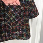 Damee Multicolor Rainbow Tweed Peplum Jacket Bell Sleeves Size Extra Large (XL) Black Photo 6