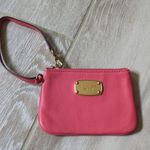 Michael Kors Coral Leather Wristlet with Card Slots Pink Photo 0